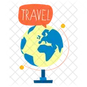 World Travel World Map Globe Icon