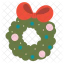 Christmas Wreath Ribbon Icon