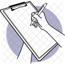 Writing On Pad Writing Holding Icon