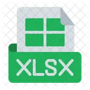 Xlsx Extension Document Icon