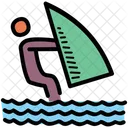 Wakeboarding Activity Sea Icon