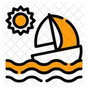 Sea Yatch Sail Boat Icon