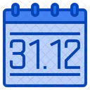 Year End New Eve Holiday Calendar Date Icon