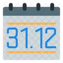 Year End New Eve Holiday Calendar Date Icon