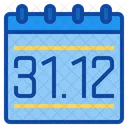 Year End New Eve Holiday Calendar Date Icon