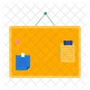 Corkboard Back To School Icon Decoration Object Icon