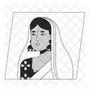 Young indian woman in sari  Icono