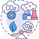 Carbon Emission Nuclear Icon