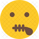 Zipper Mouth Emoji Icon