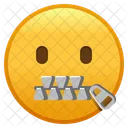 Zipper Mouth Face Emoji Emoticon アイコン