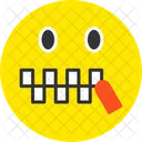 Zipper Mouth Face  Icon