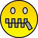 Zipper Mouth Face Zipper Mouth Icon