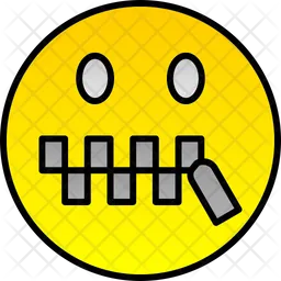 Zipper Mouth Face Emoji Icon