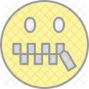 Zipper Mouth Face  Icon