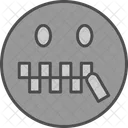 Zipper Mouth Face  Icon