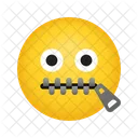 Zipper Mouth Face Face Emoji Icon