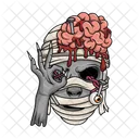 Zombie Brain Skull Icon