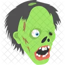 Spooky Face Zombie Icon