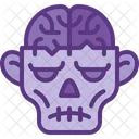 Zombie Head Brain Icon