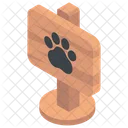 Zoo Elephant Footprint Animal House Icon