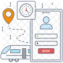 Zugbuchung Mobile App Mobile Reservierung Symbol