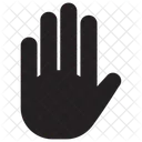 Erhobene Hand Zustimmungsschild Stoppschild Symbol