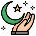 Islam Dua Glaube Vertrauen Stern Halbmond Gebet Symbol