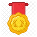 Zweig Medaille Preis Symbol