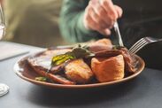 brits horrified sunday roast dinner picture