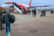 Easyjet chaos erupts teen tries to open door