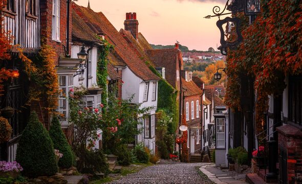 pretty seaside town with famous beach