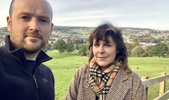 Stroud District Councillor Hynd and resident Marisa Godfrey 