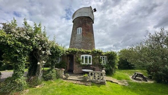 The windmill on an island in Norfolk.