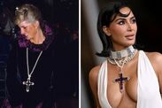 princess diana kim kardashian cross necklace