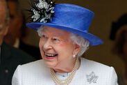 queen elizabeth Canadian Maple Leaf brooch