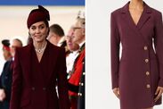 Princess Kate burgundy coat dress