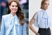 Princess Kate blue bow blouse 