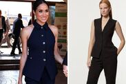 meghan markle waistcoat trouser set 