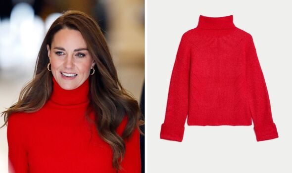 Princess Kate red jumper marks and spencer