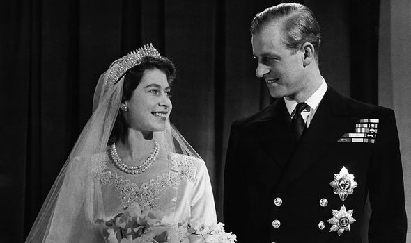 Princess Elizabeth (now Queen) marrying Prince Philip in 1947