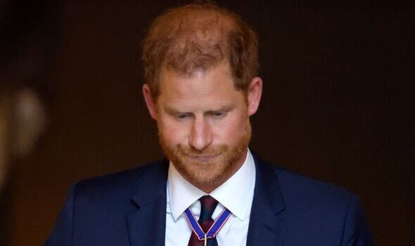 Prince Harry looking down