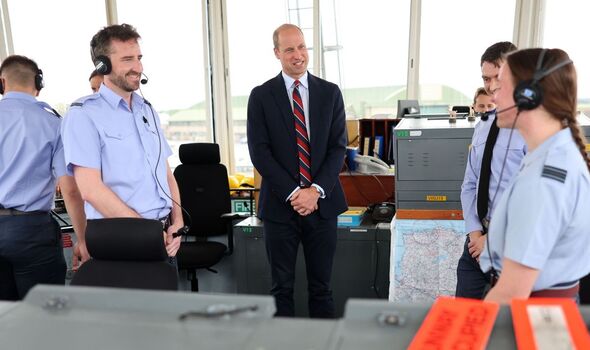 Prince William chats to personnel