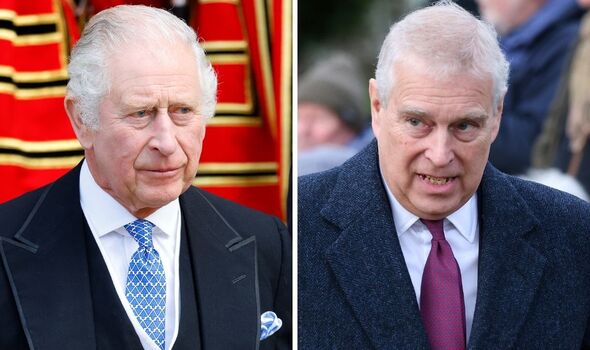 King Charles and Prince Andrew