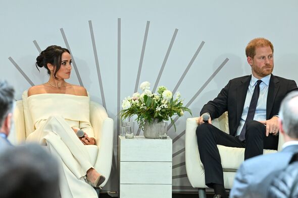 Harry and Meghan onstage at mental health summit