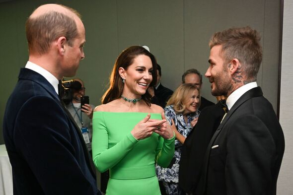 William and Kate chat to David at Earthshot