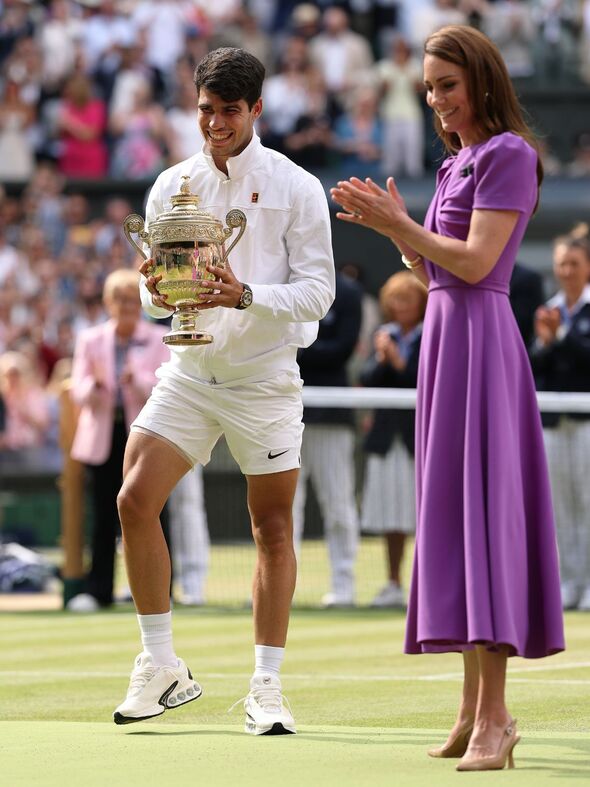 Princess Kate cheering on Carlos Alcaraz