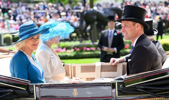 Queen Camilla and Prince William at Royal Ascot 2024