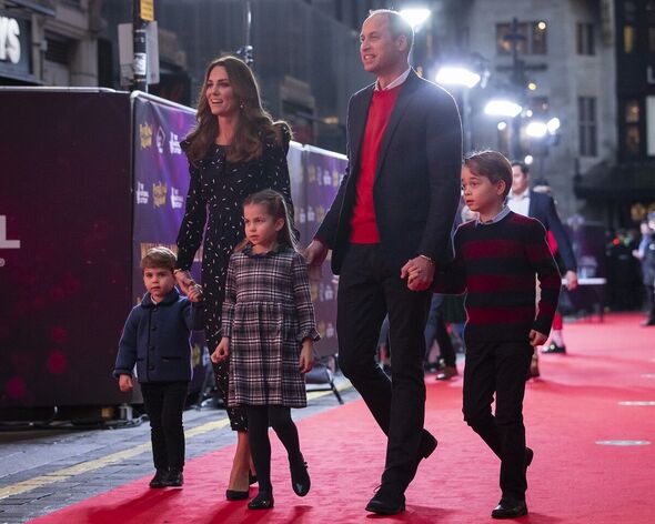 Princess Kate and Prince William with their family