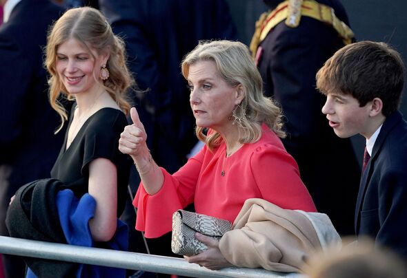 lady louise, sophie and james at late queen's jubilee celebrations