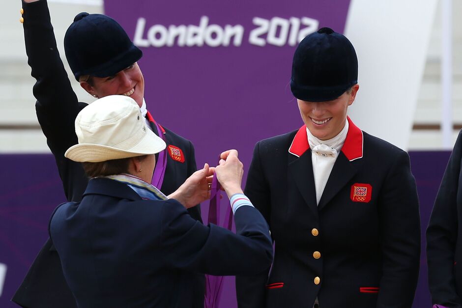 Princess Anne prepares to give Zara medal